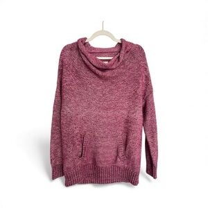 Loft Women's Pink Sweater with cowl neck